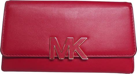 images of michael kors florence red billfold wallet for sale|Michael Kors Florence Leather Large Billfold Wallet .